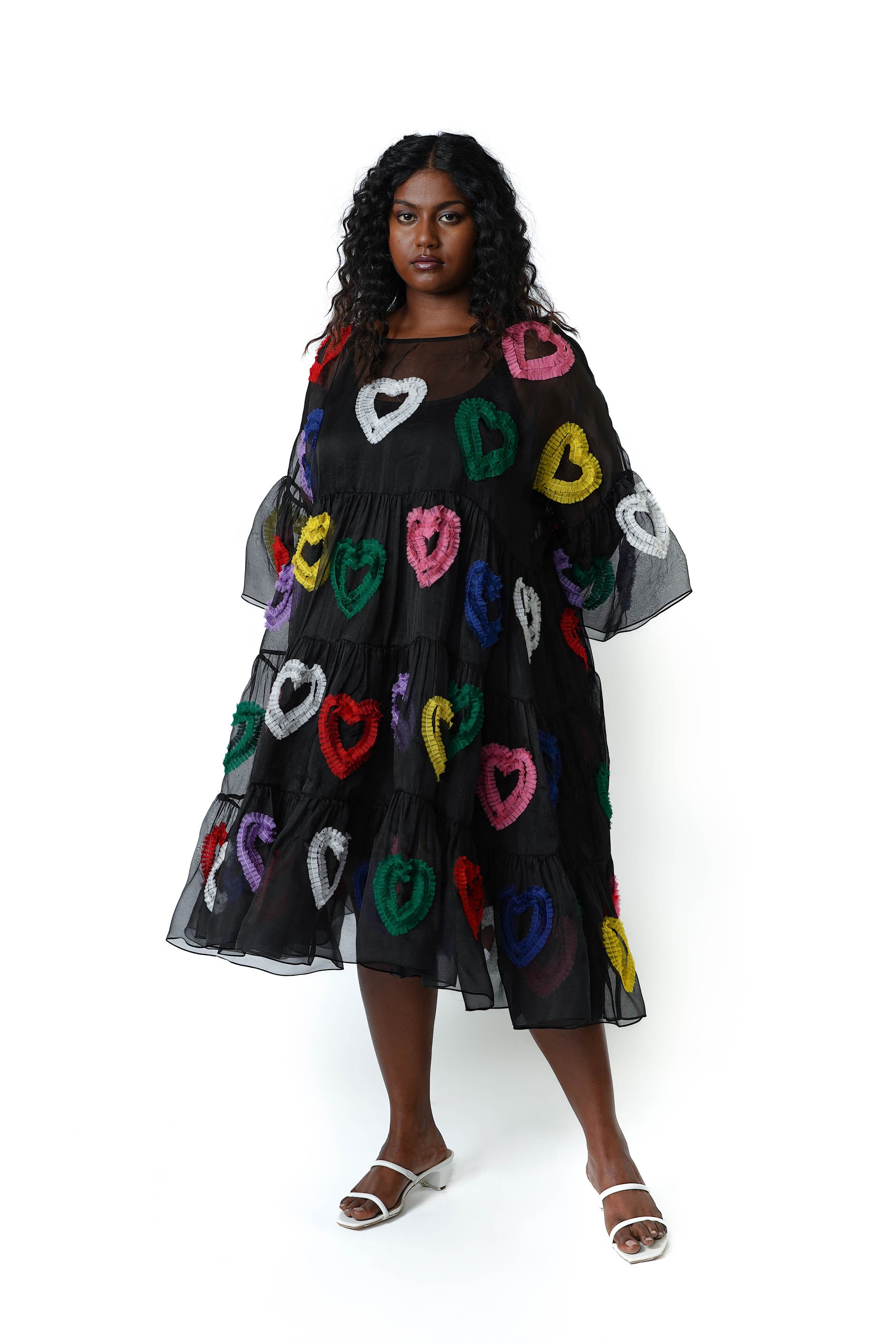 All Hearts Organza Tier Dress [Black] – NORBLACK NORWHITE