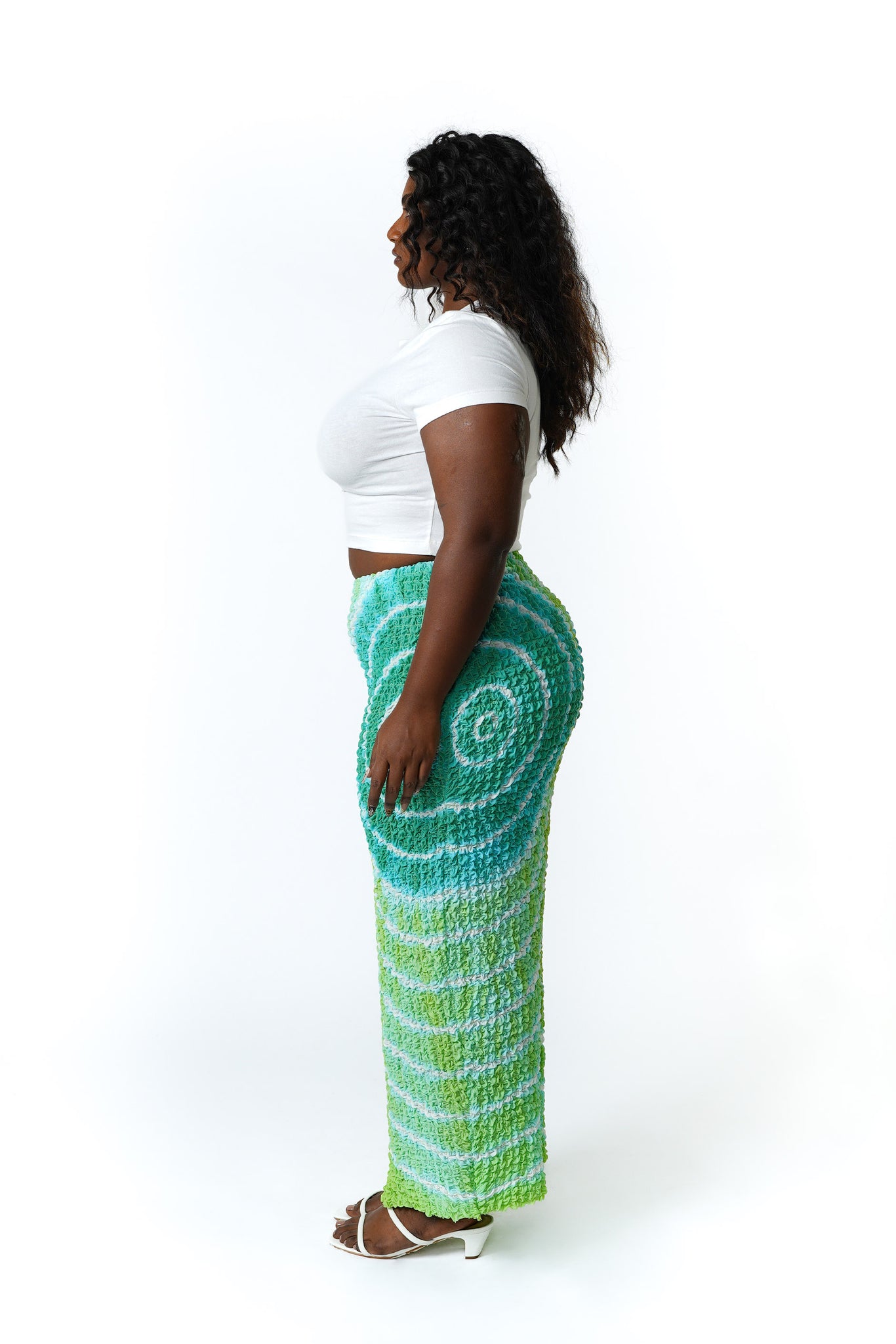 Bubble Smocked Tube Skirt [Lime Light]