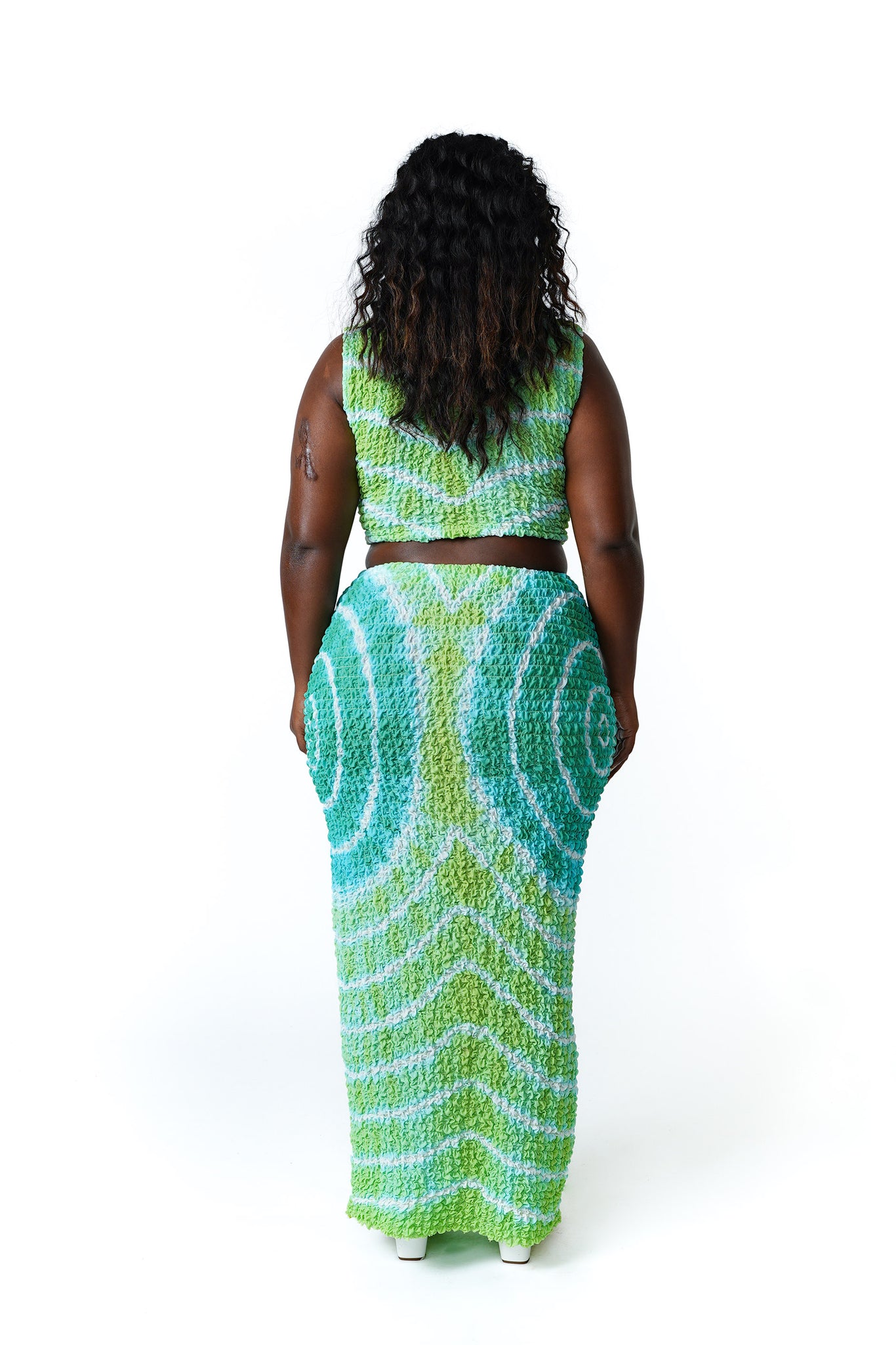 Bubble Smocked Tube Skirt [Lime Light]