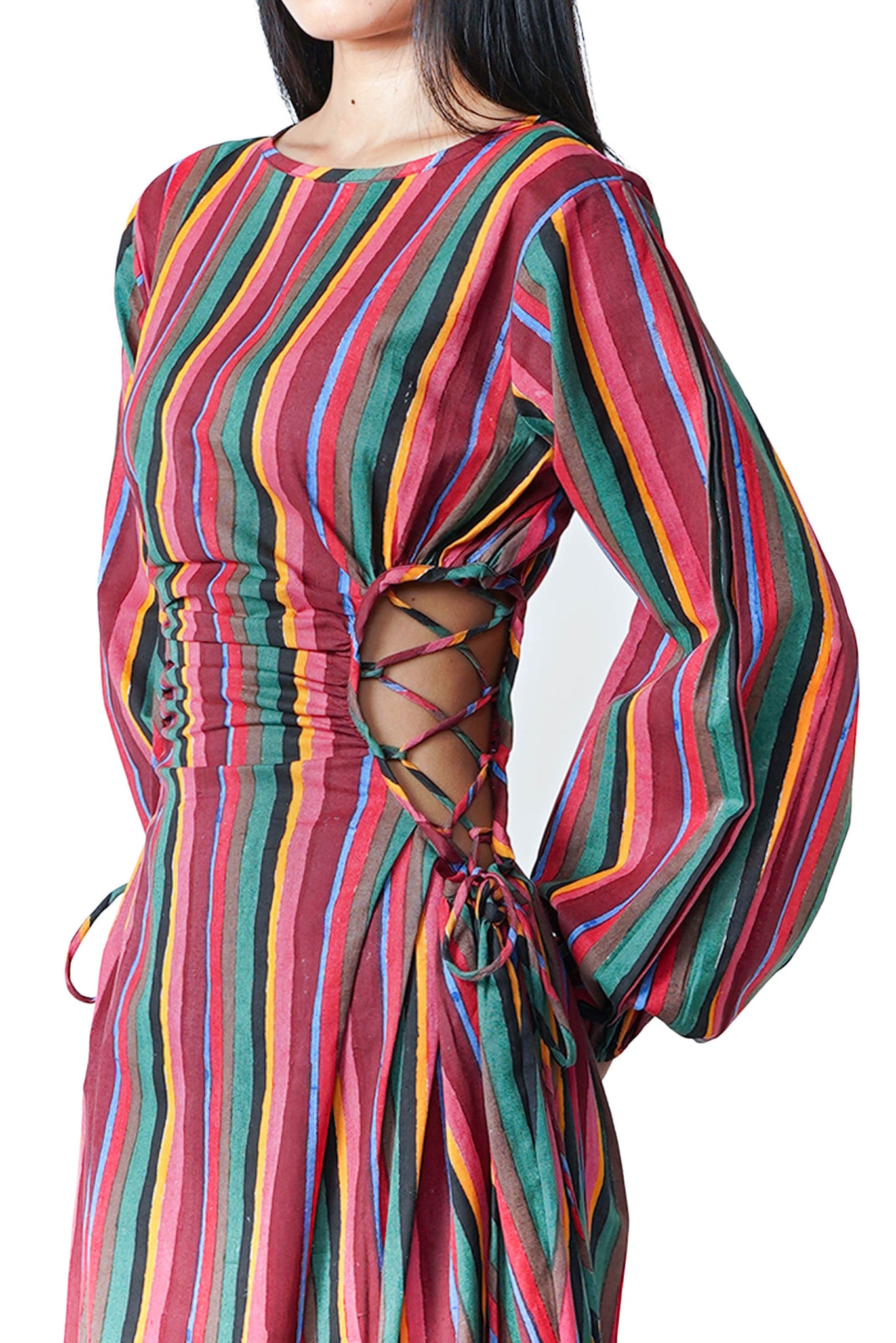 Blocko Line Cut Out Dress