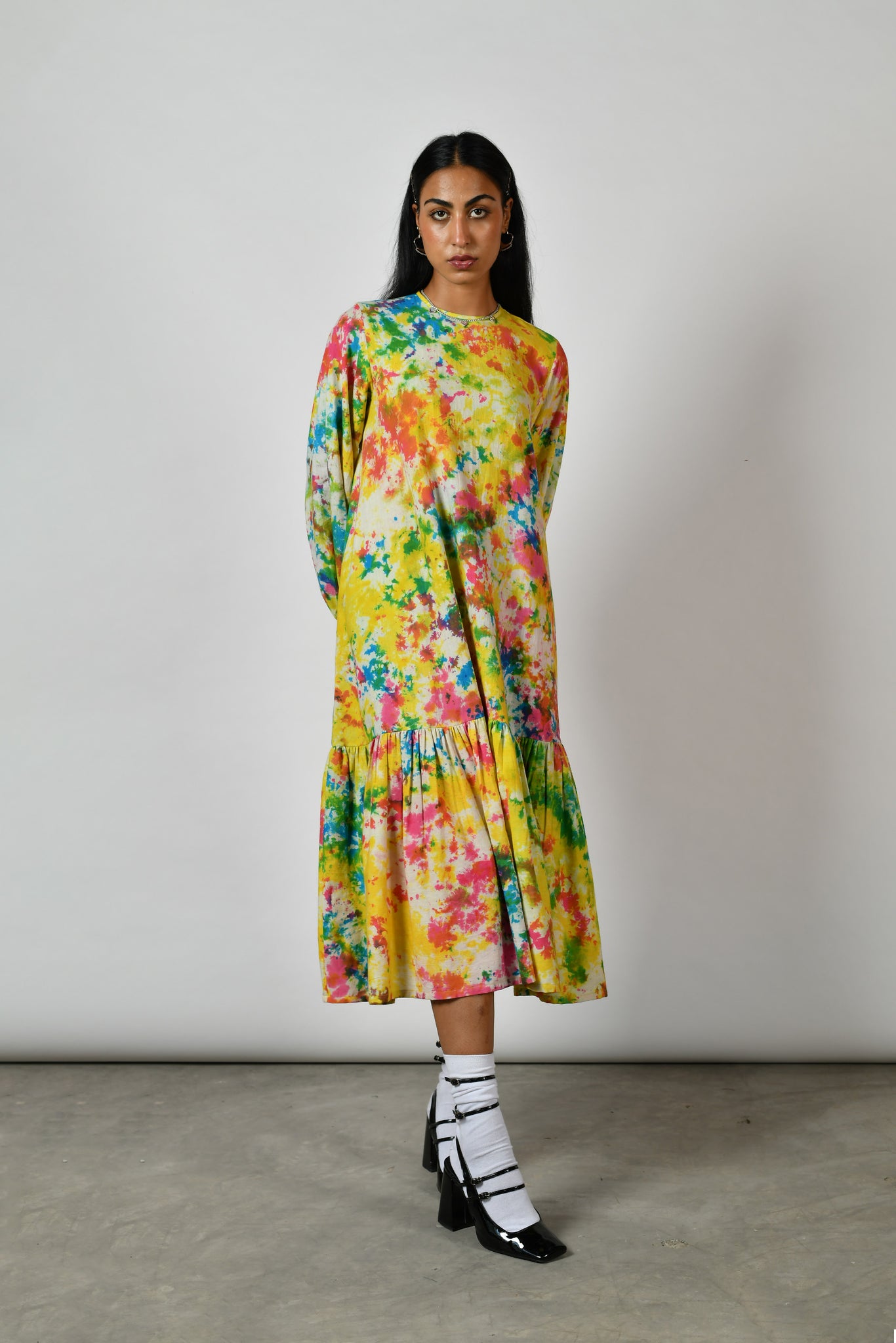 Berry Spritzer Long Tier Dress