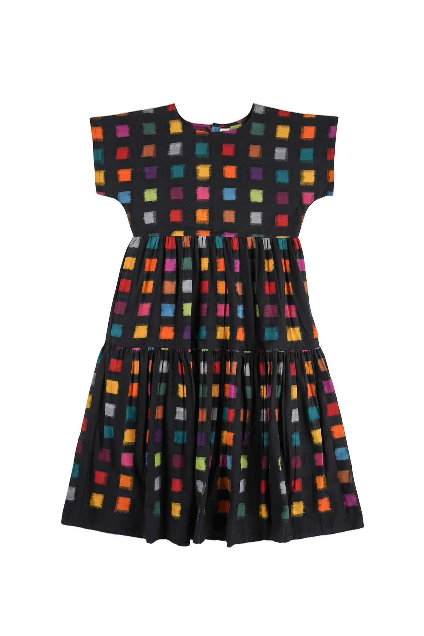 Tier Dress [Ikat Black]