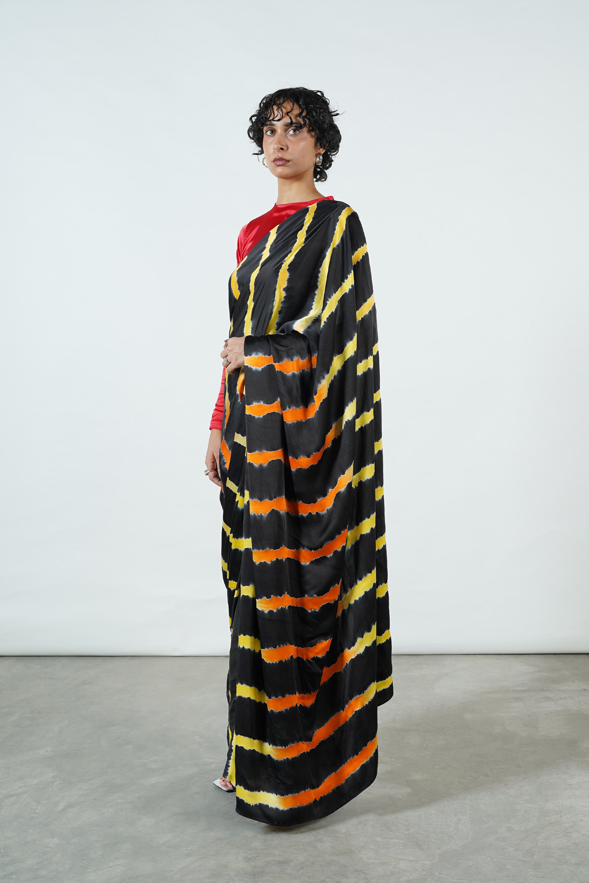 Lava Tie Dye Saree