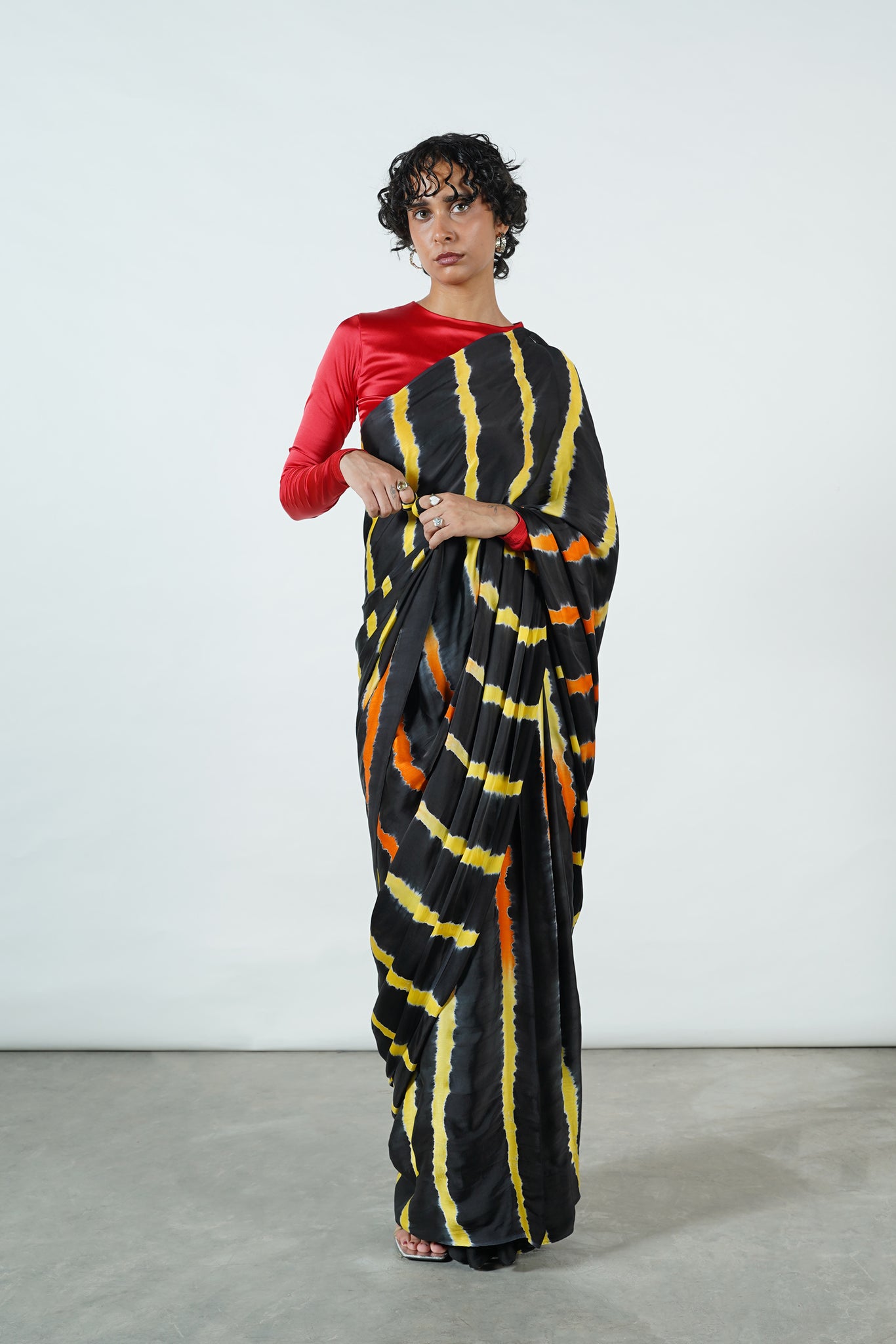 Lava Tie Dye Saree