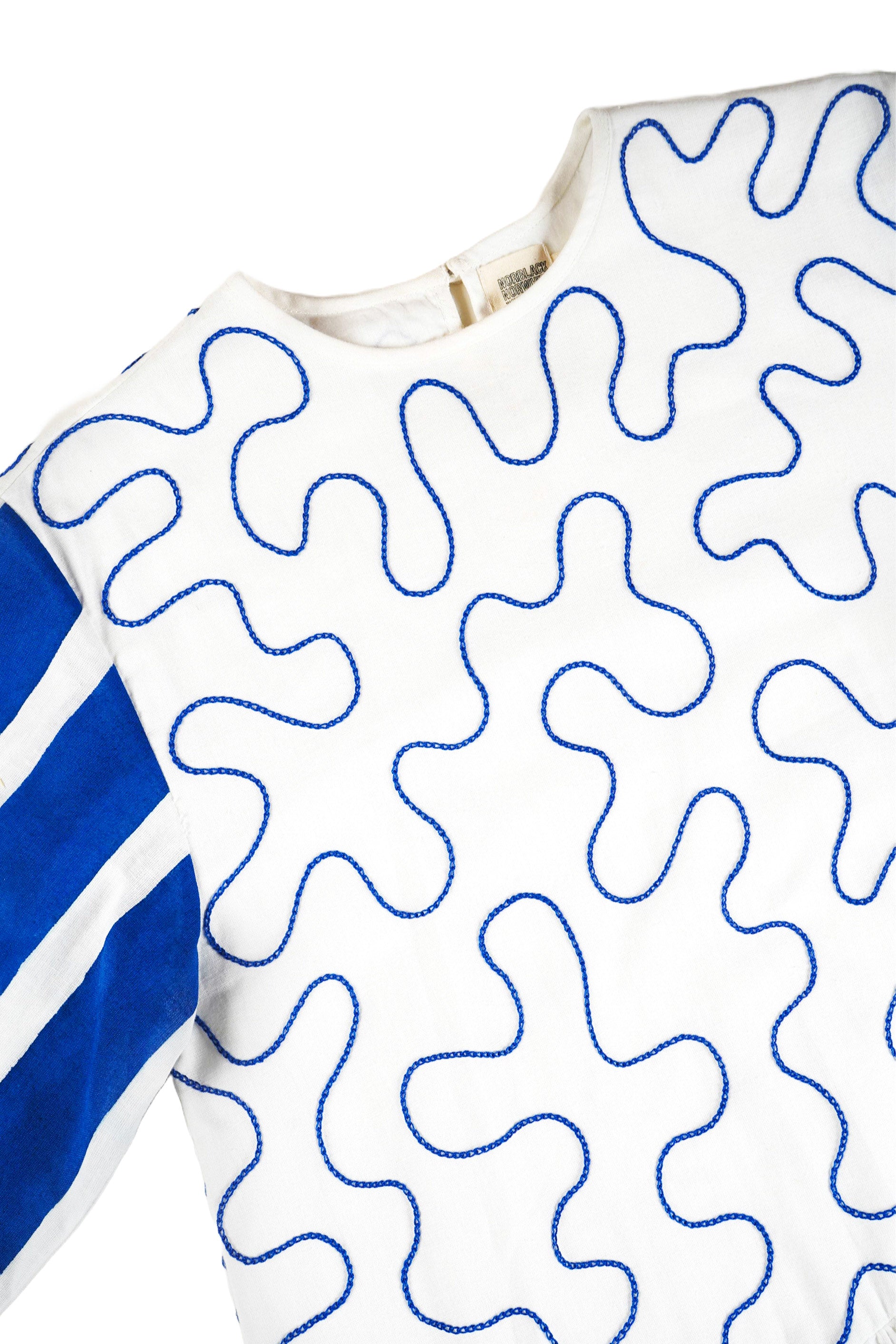 Cord Parade 2.0 Dress [Block Print Blue]