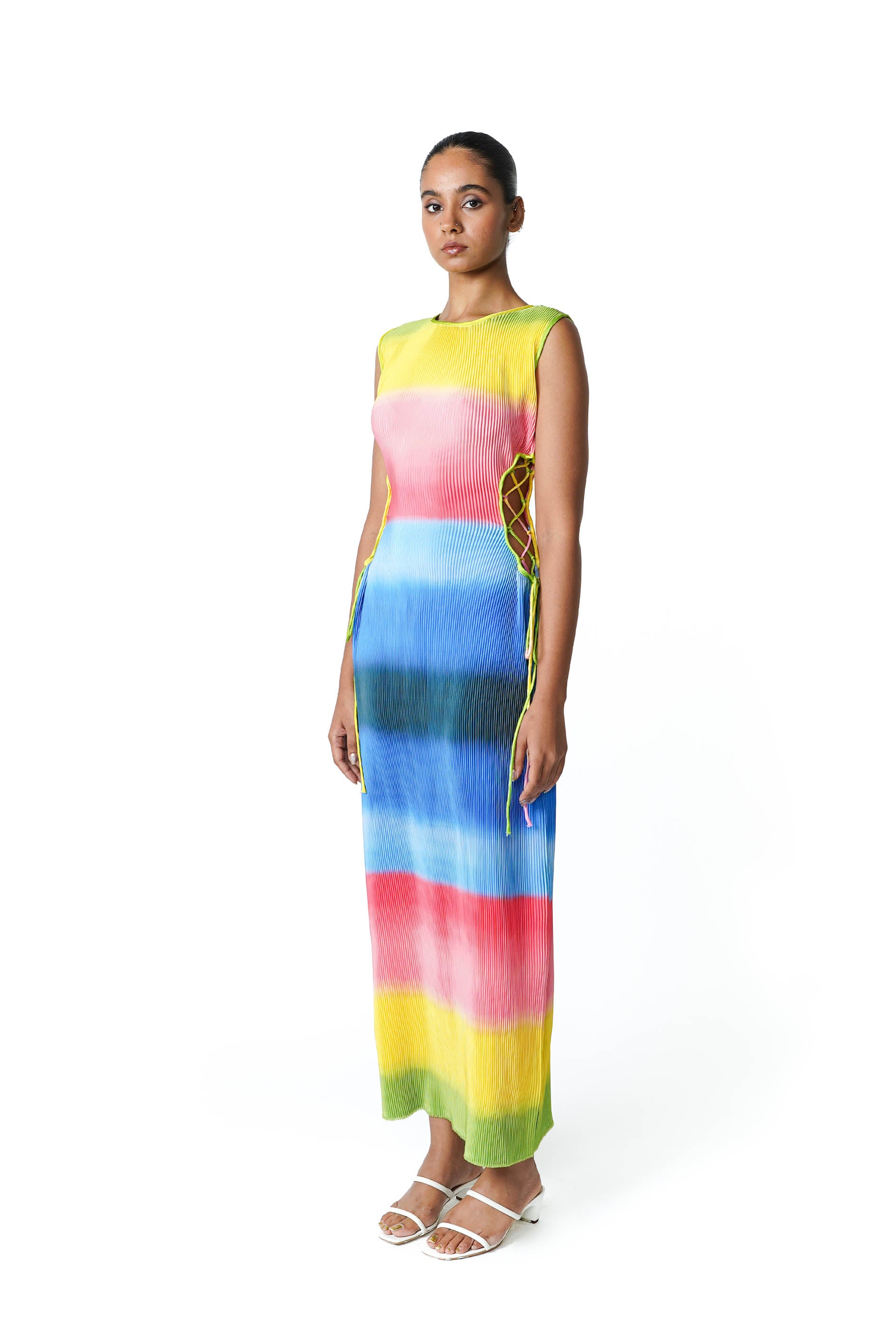 Cassata Cut Out Dress [Pleated Multi]