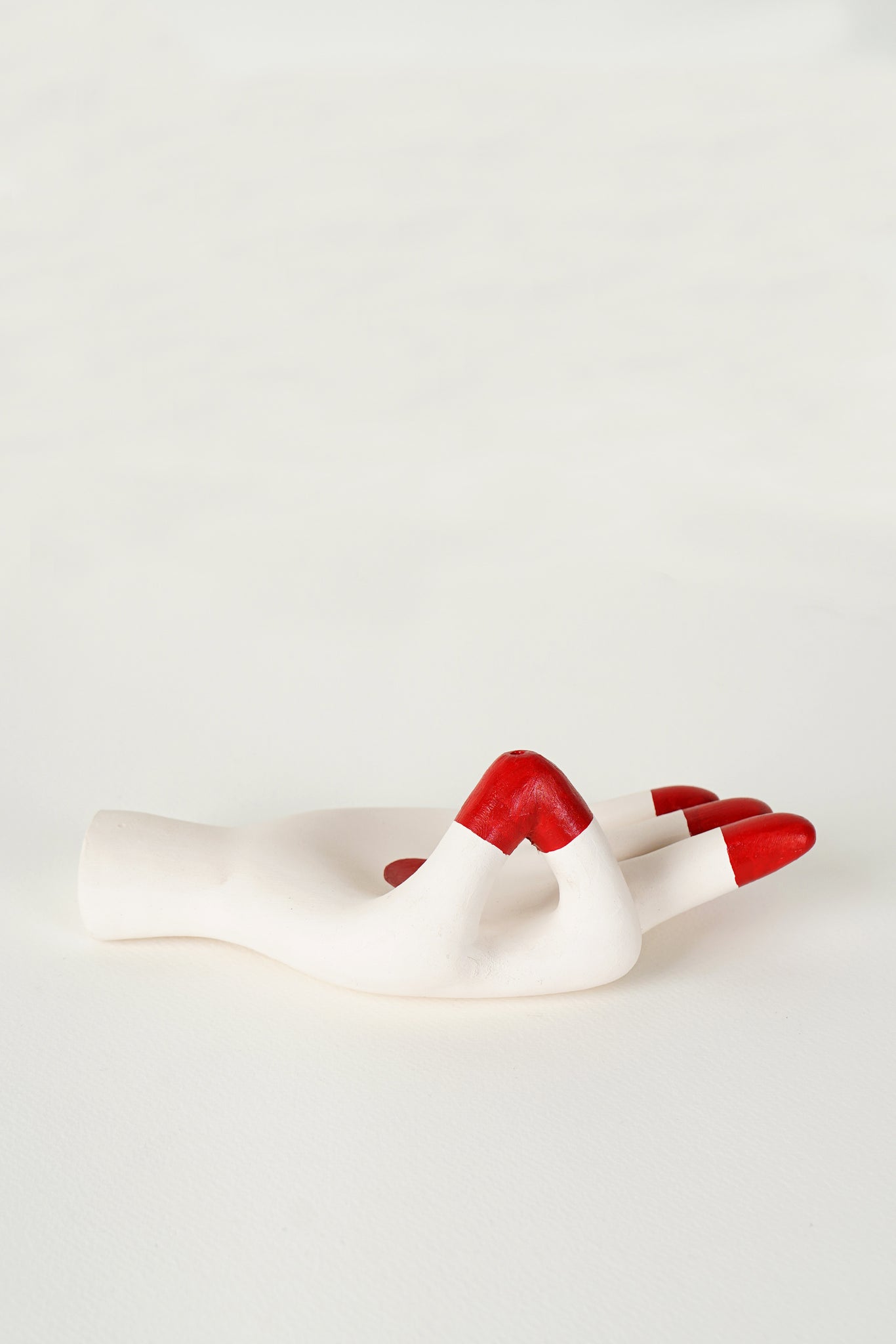 Alta Incense Holder with Claymen [White & Red]