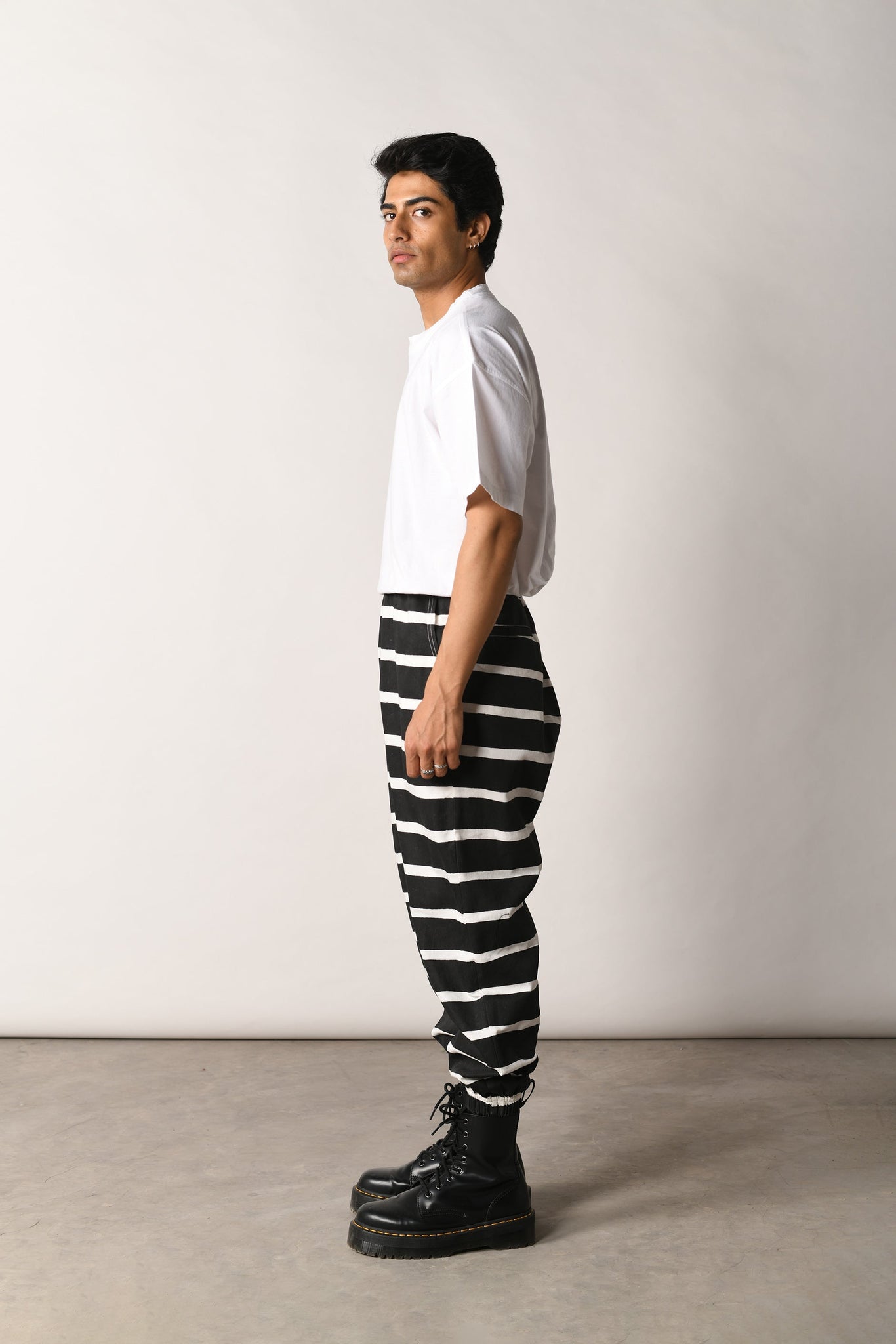 Zebra Fish Stripe Pants - S