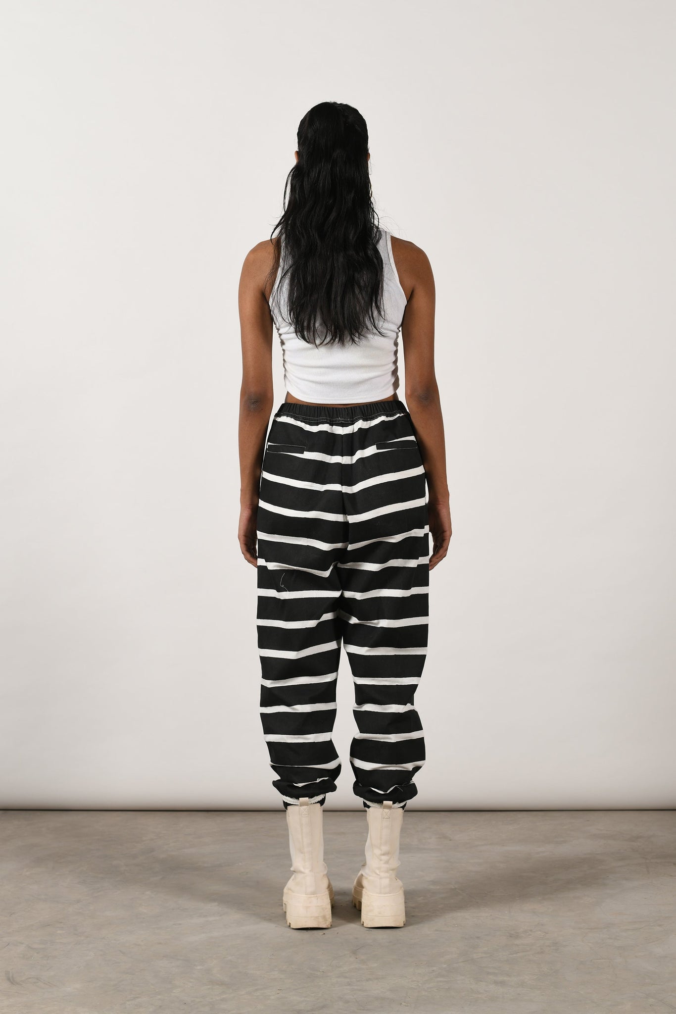 Zebra Fish Stripe Pants - S
