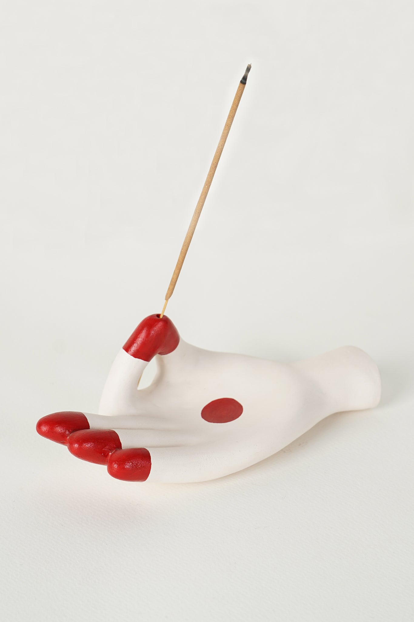 Alta Incense Holder with Claymen [White & Red]