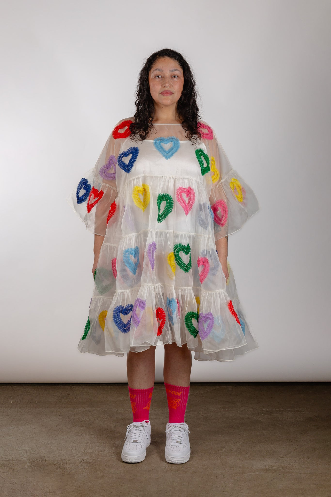 All Hearts Multi Tier Dress [White]