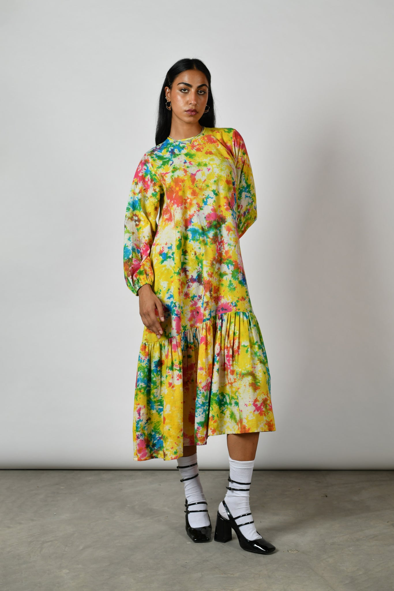 Berry Spritzer Long Tier Dress