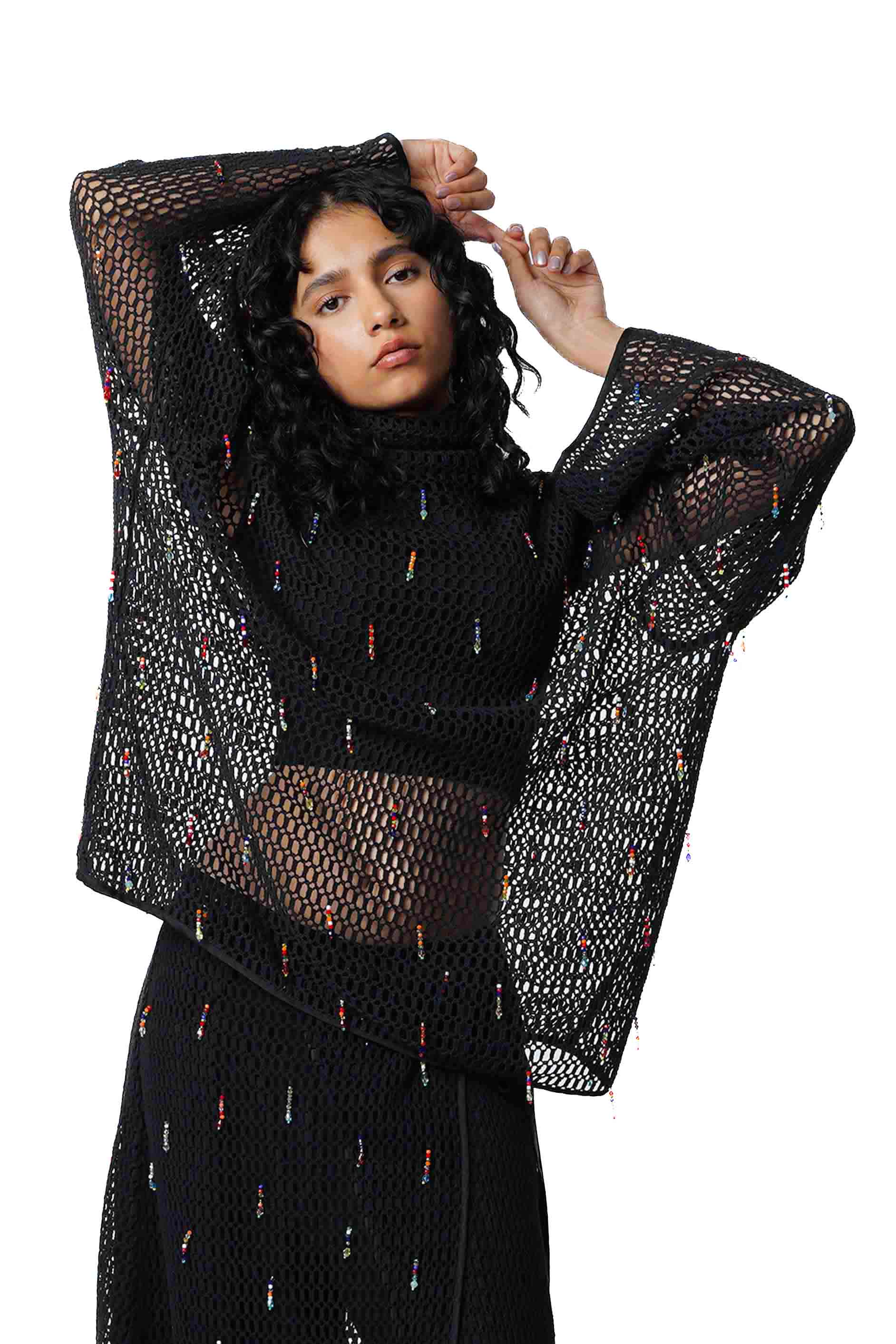 Beaded Mesh Top – NORBLACK NORWHITE