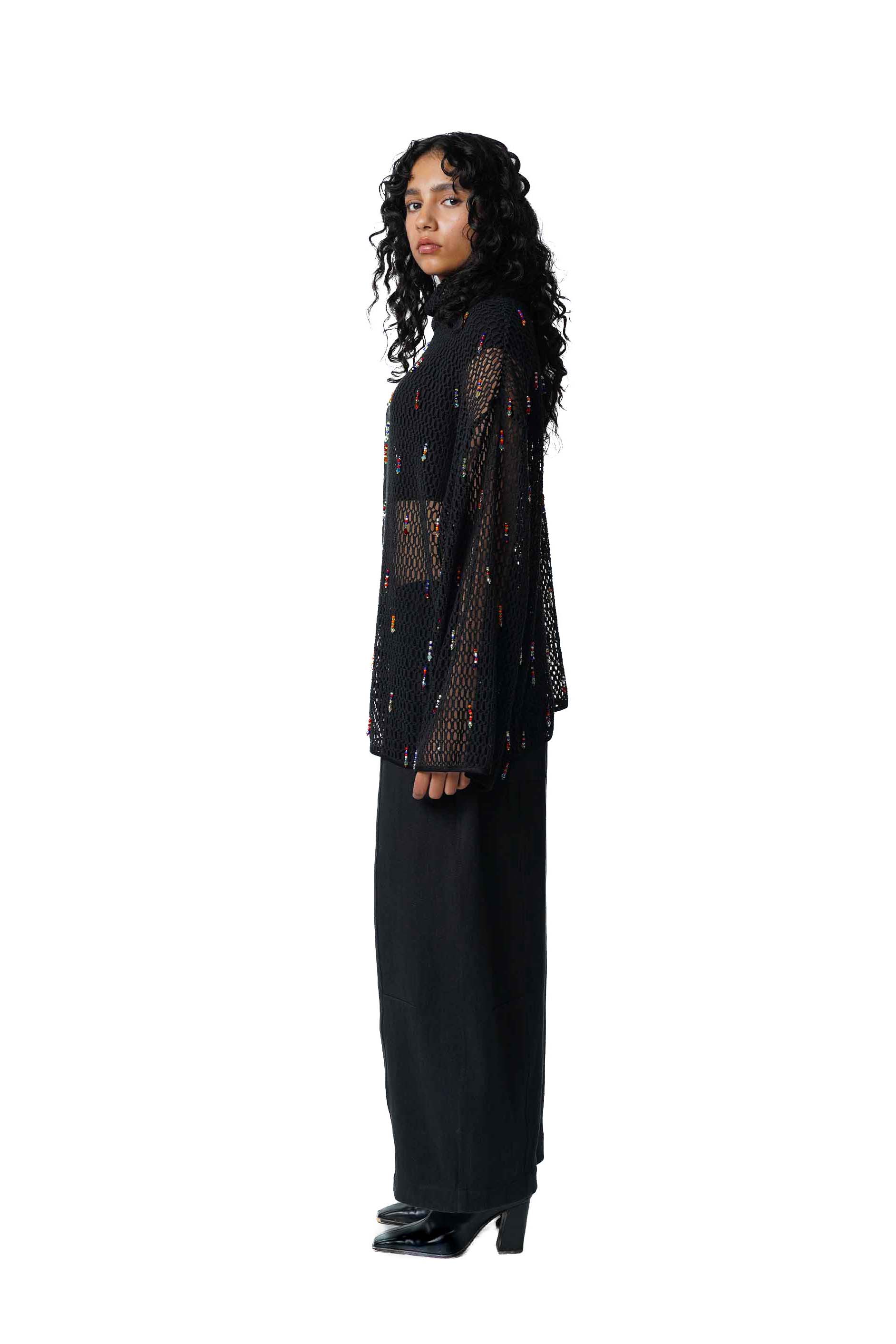 Beaded Mesh Top – NORBLACK NORWHITE