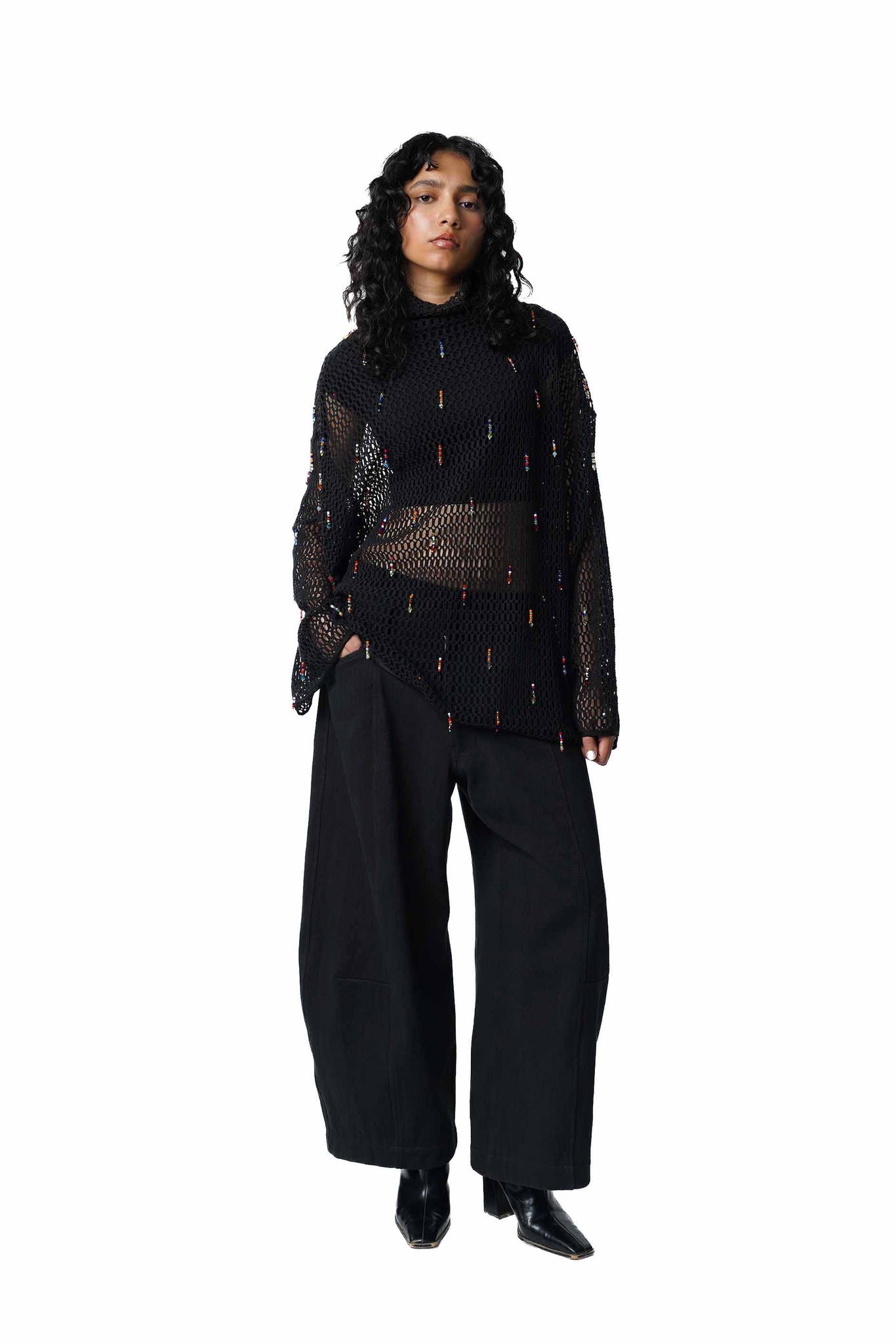 Beaded Mesh Top – NORBLACK NORWHITE