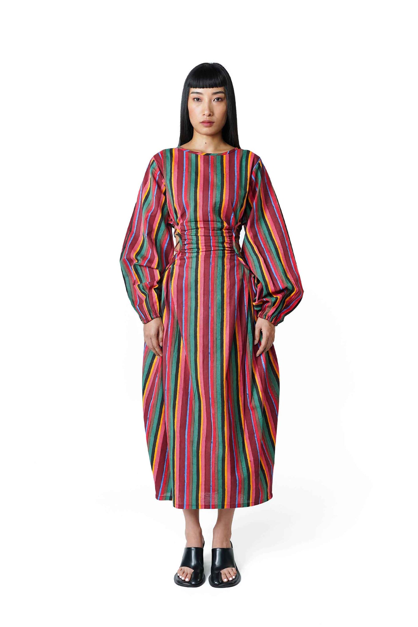 Cut Out Dress L / Multi / Block Print