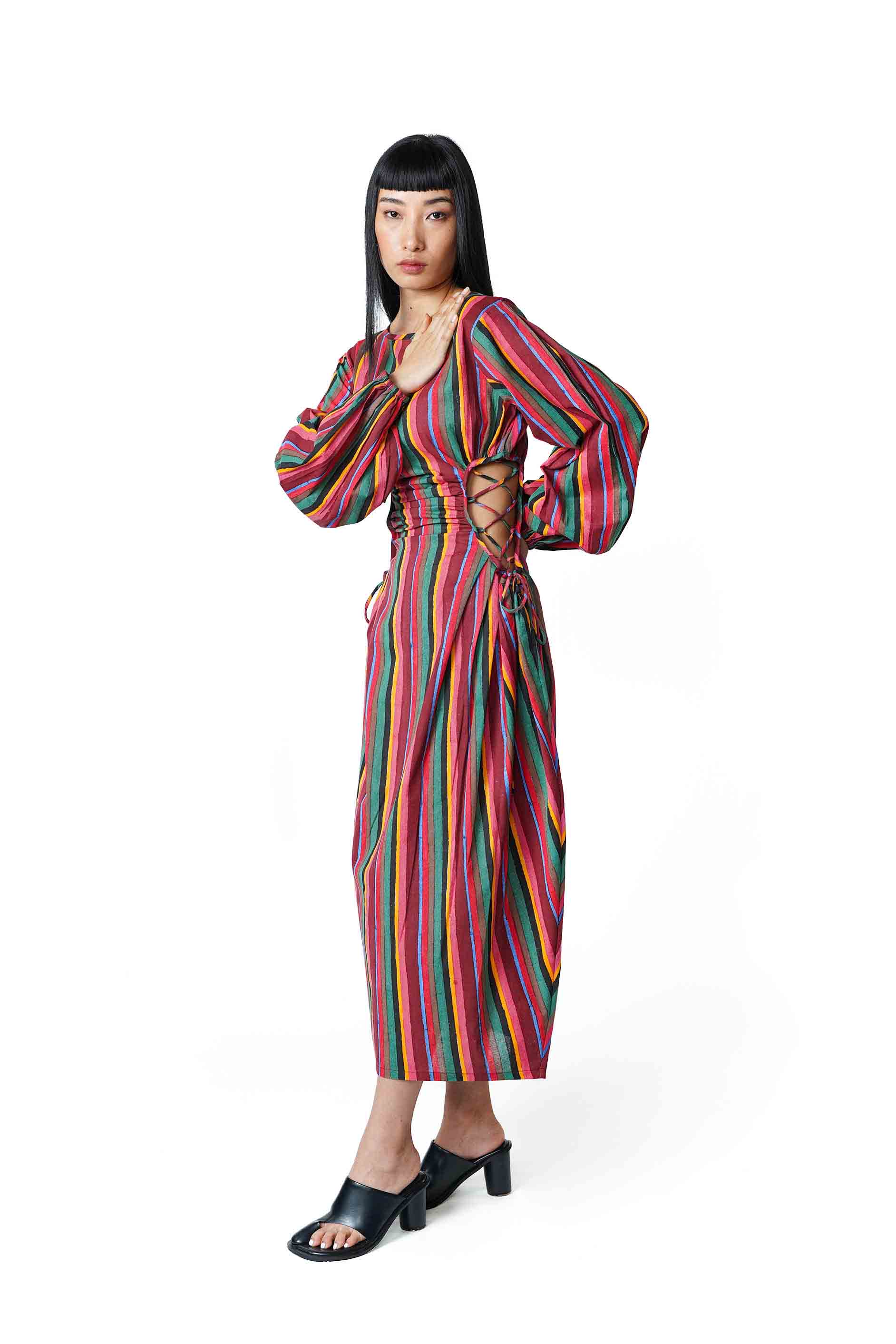 Cut Out Dress L / Multi / Block Print Cut Out Dress L / Multi / Block Print