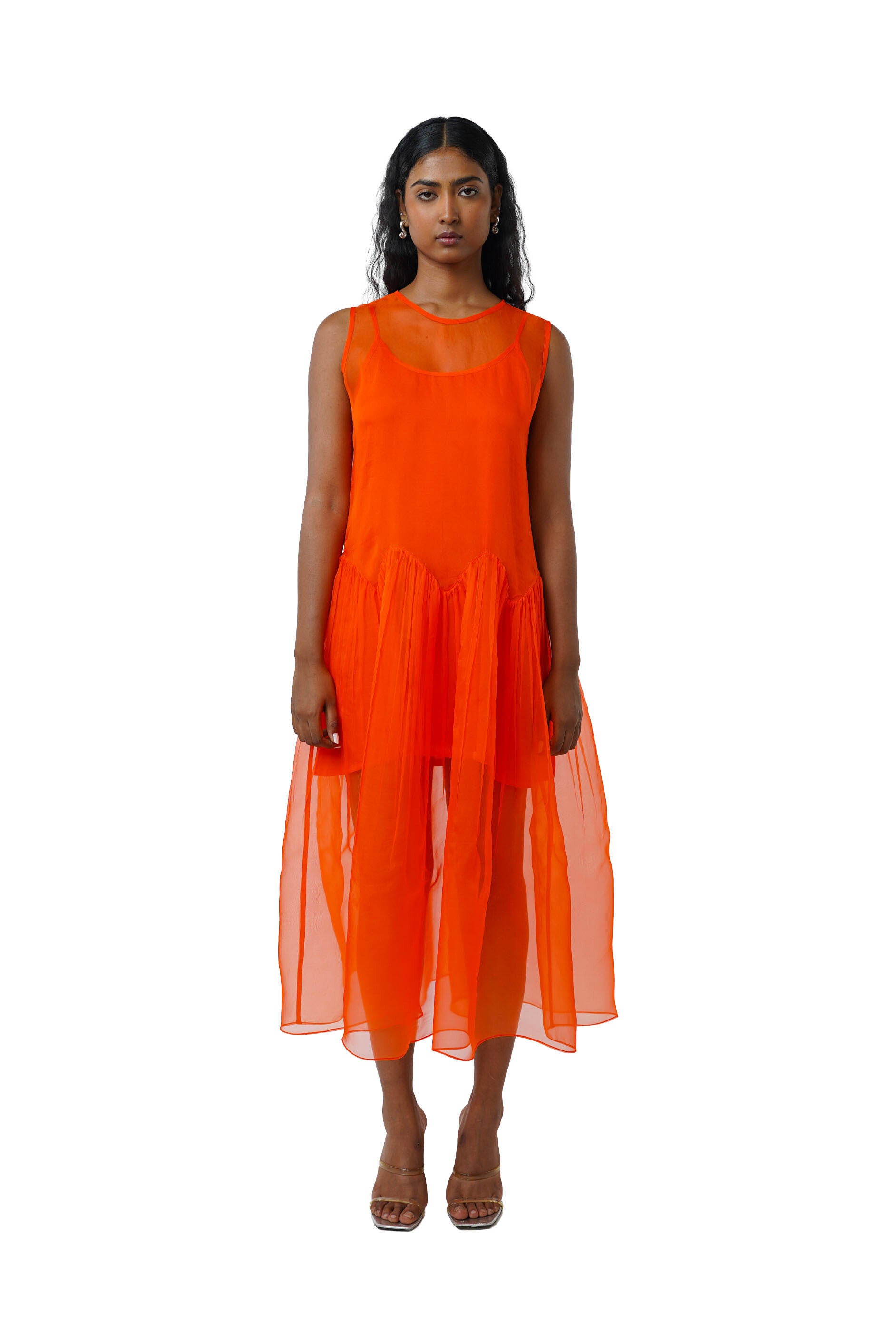 Empress Dress M / Orange / Organza