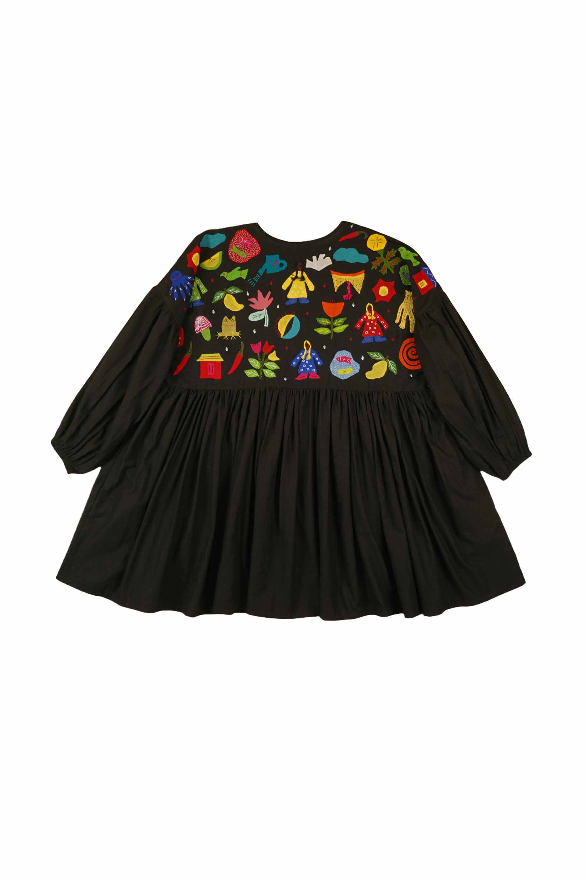Flourish Dress S/M / Black / Embroidery / Applique Flourish Dress S/M / Black / Embroidery / Applique