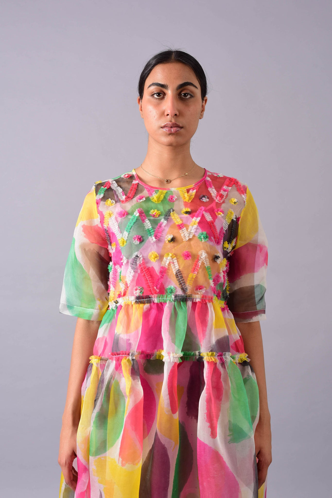 Blossom Painted Tier Dress - XS, XL