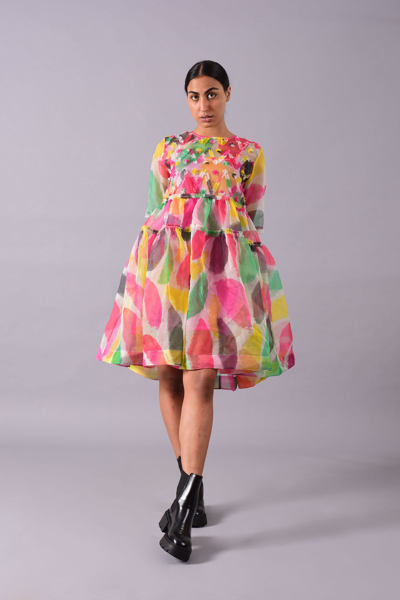 Blossom Painted Tier Dress - XS, XL