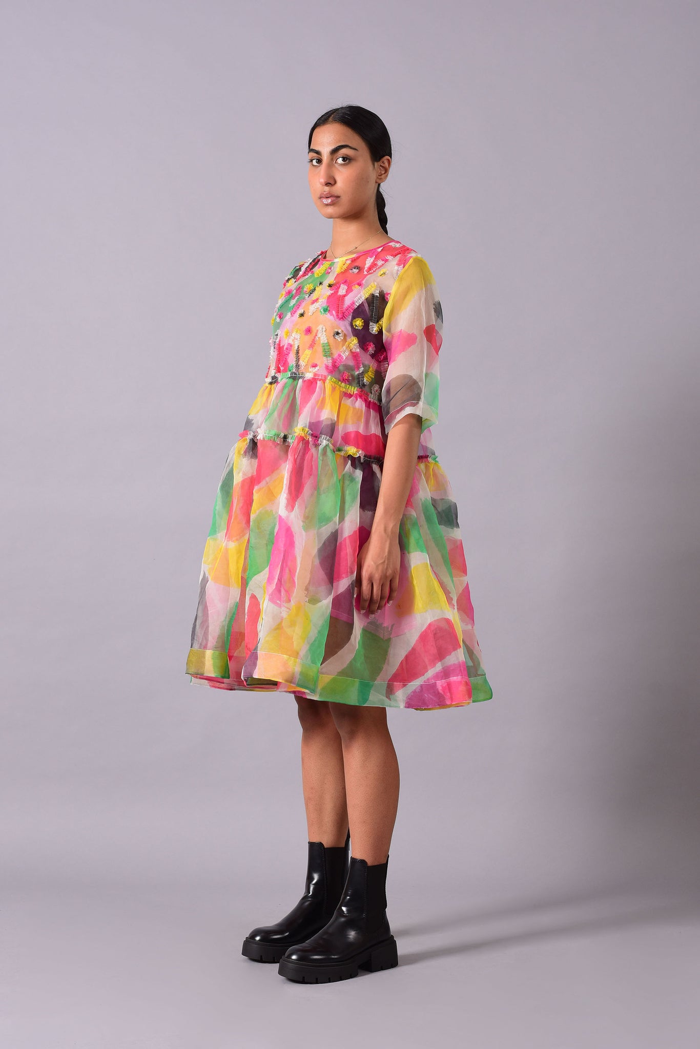 Blossom Painted Tier Dress - XS, XL