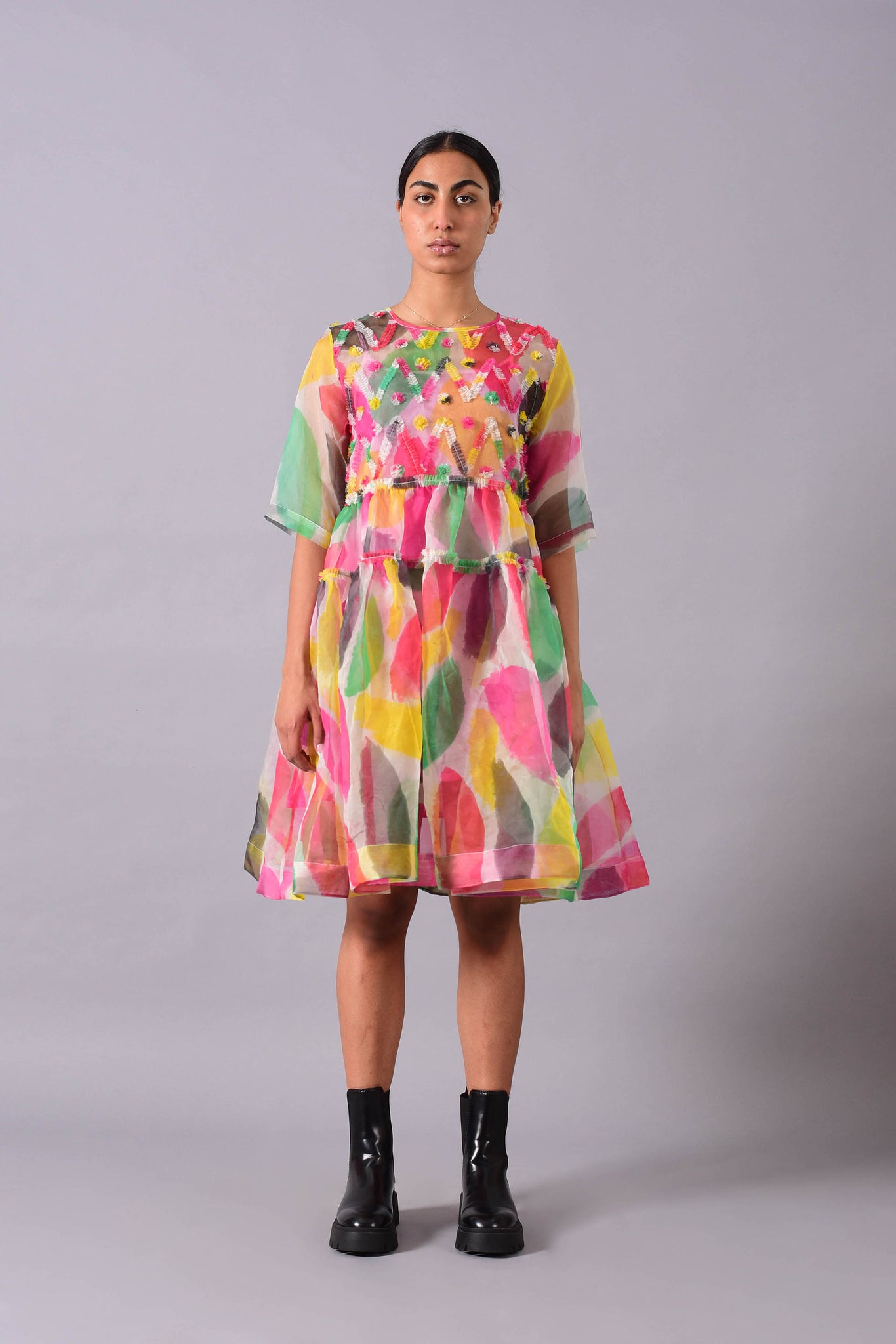 Blossom Painted Tier Dress - XS, XL